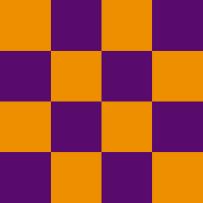 Checkered pattern with alternating purple and orange squares