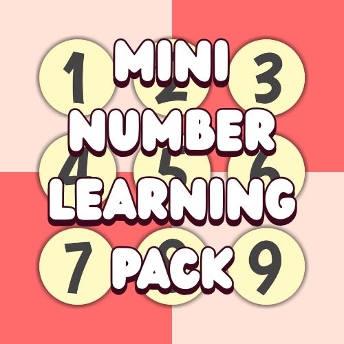 A mini number learning pack for kids to learn how to count and how to draw numbers