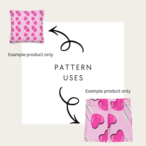 Lollipop Heart Seamless Pattern