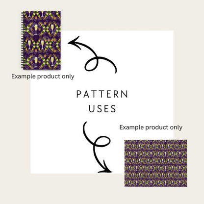 Patterned product with example usage on a plain background