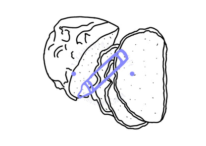 Line drawing of a coloring page featuring two stylized figures resembling St. Brigid and St. Brigid's Day motifs.