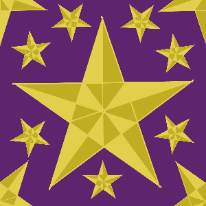 Gold star pattern on a purple background