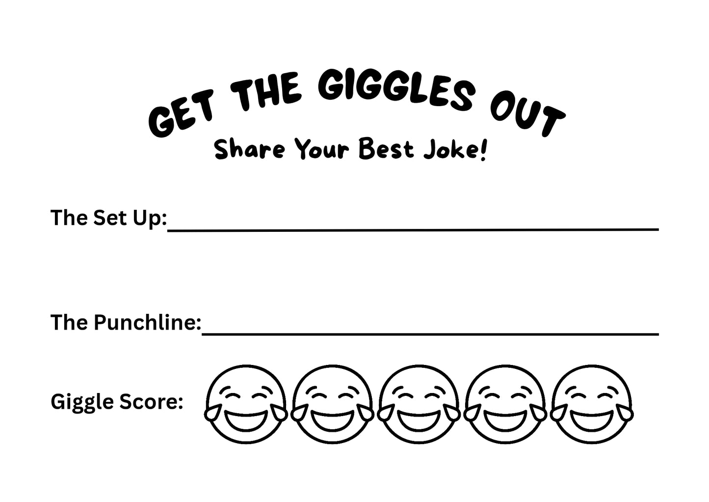 Activity page for world laughter day from technicolour corner