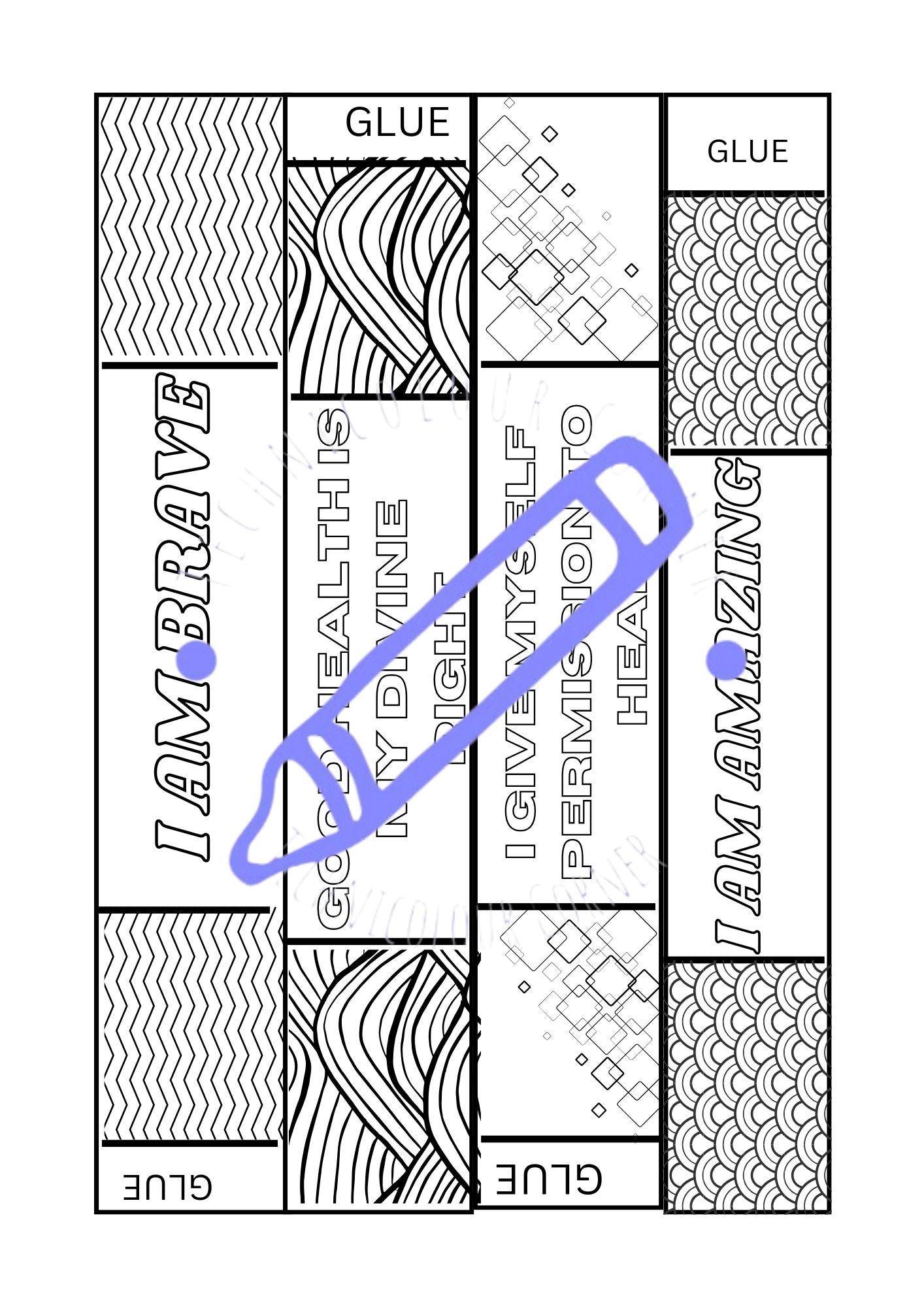 Activity book page for wristbands from the hospital activity book
