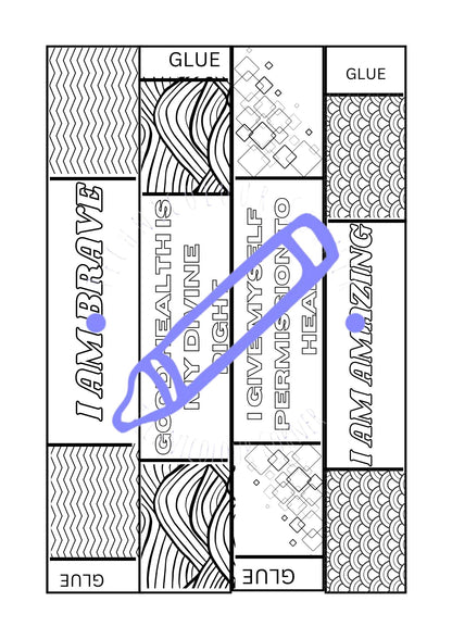 Activity book page for wristbands from the hospital activity book