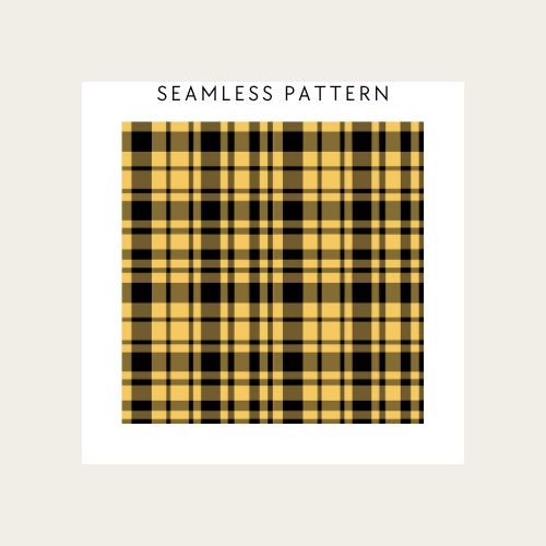 seamless file of a black and yellow tartan for bee day