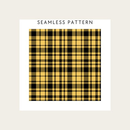 seamless file of a black and yellow tartan for bee day