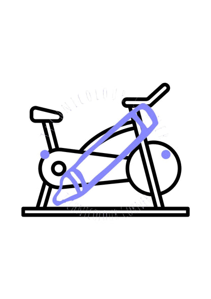 colouring page of a bike machine