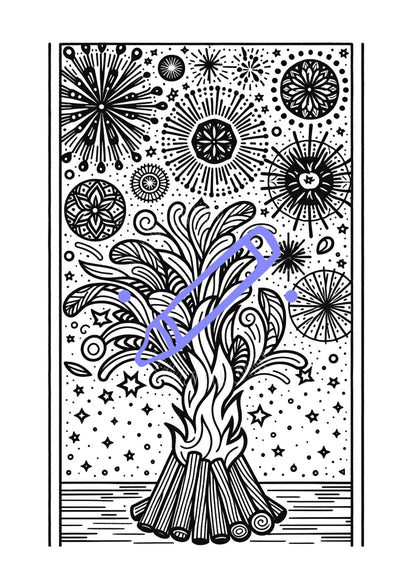 bonfire night colouring page