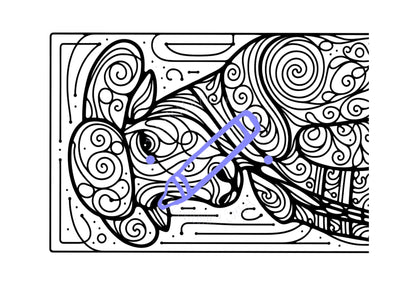 colouring page of a bull as a matador