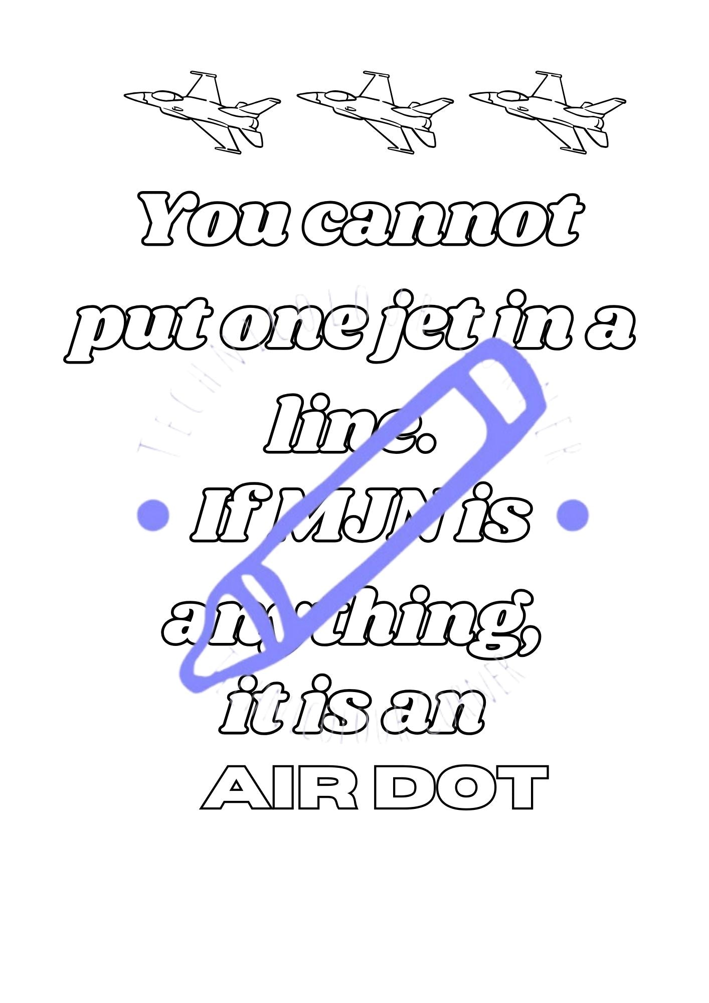 a colouring page of a quote from radio show cabin pressure