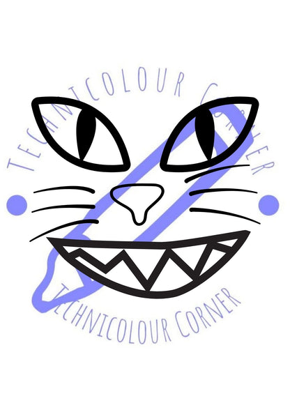 colouring page of the cheshire cat