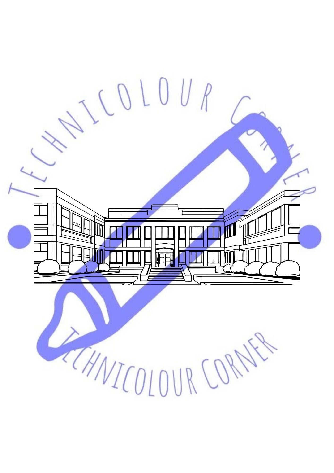 detailed colouring page of a building