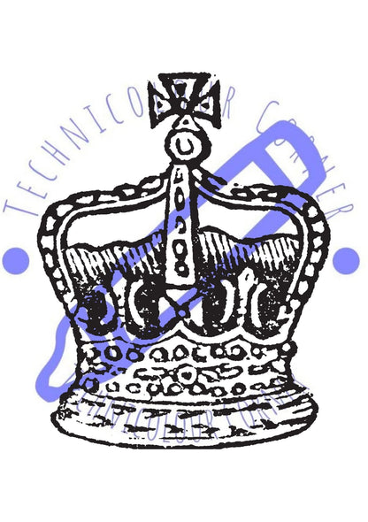 colouring page of a crown