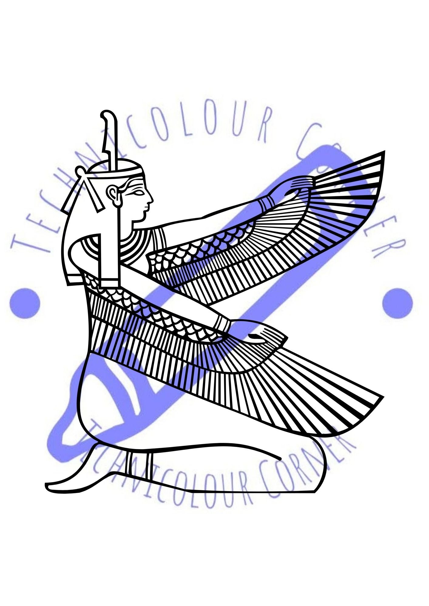 egyptian god colouring page