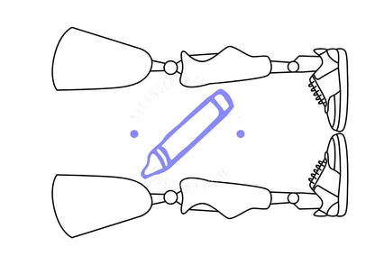 a pair of fake legs in a colouring page