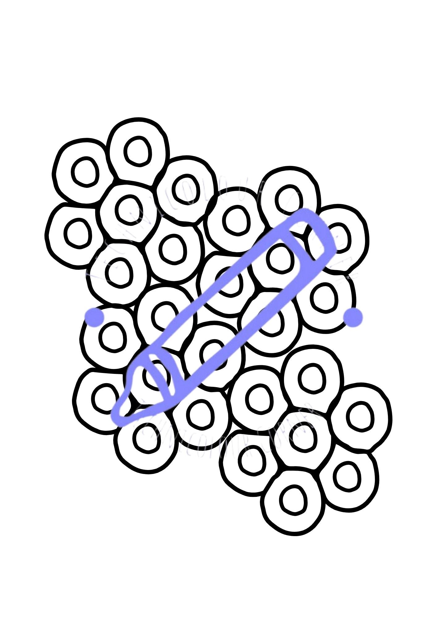 a colouring page of frogspawn