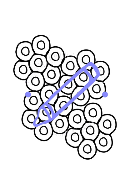 a colouring page of frogspawn