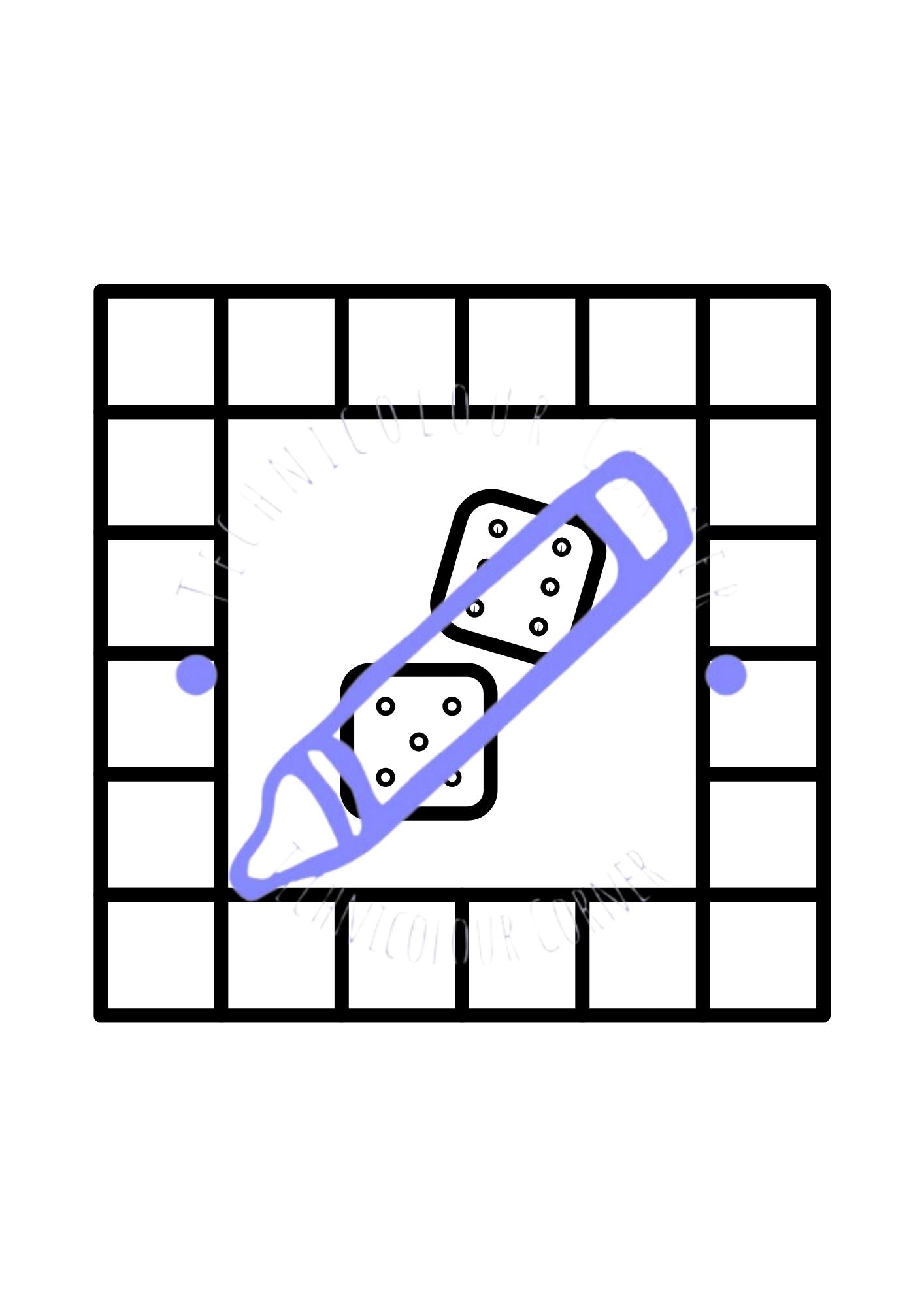 colouring page of a board game board