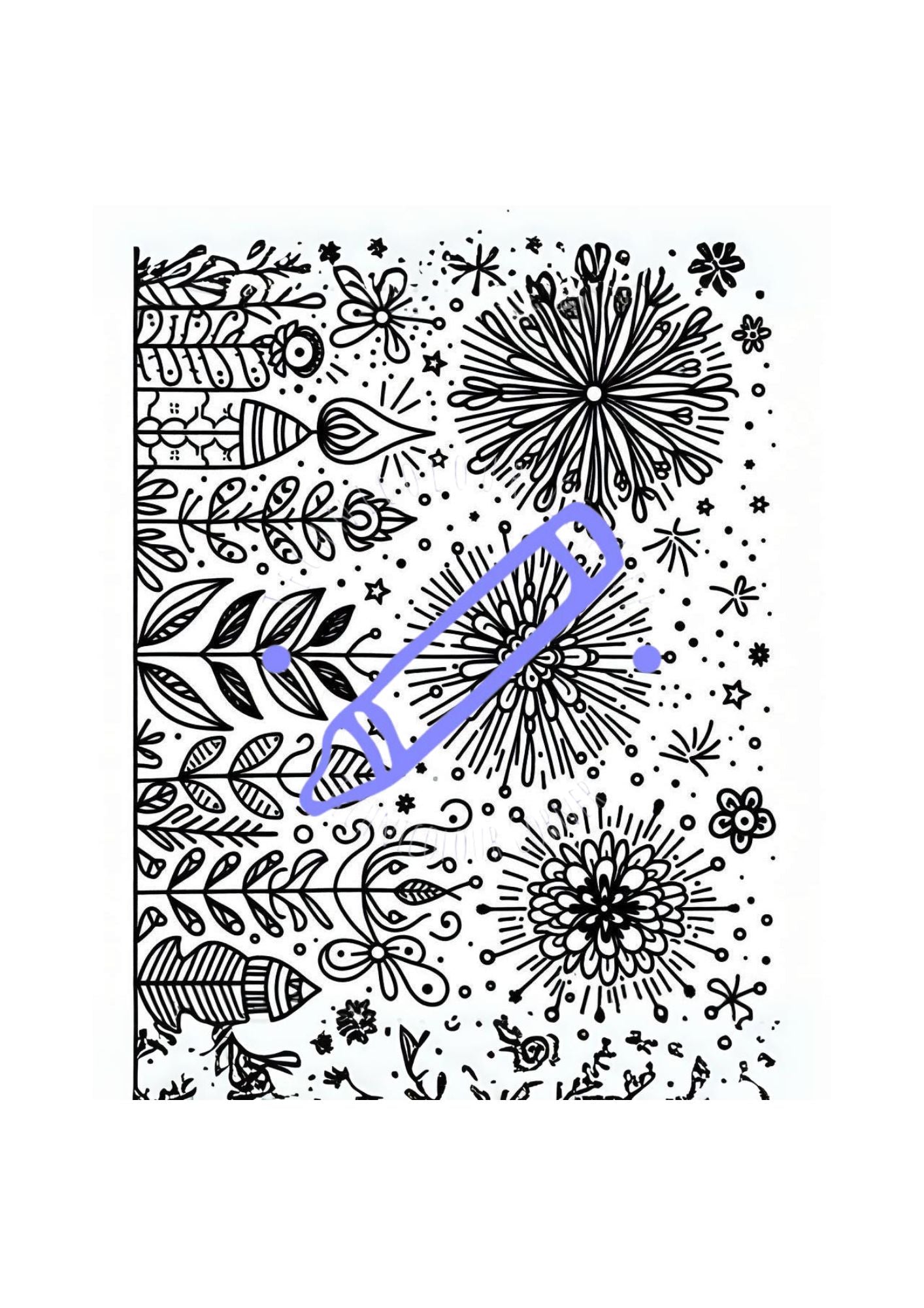 firework colouring page for guy fawkes day