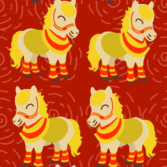 Horse Lunar New Year Seamless File