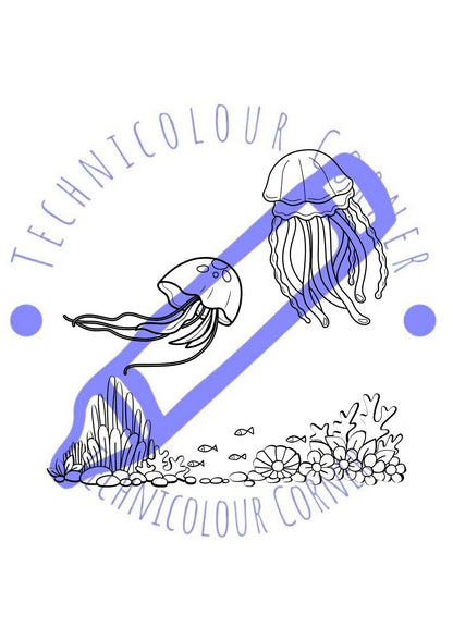 jellyfish colouring page
