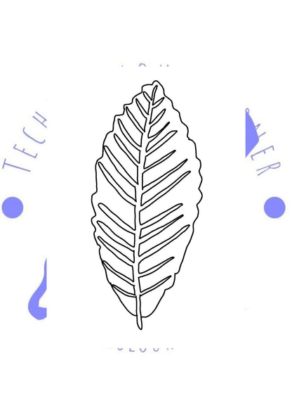 colouring page of a leaf