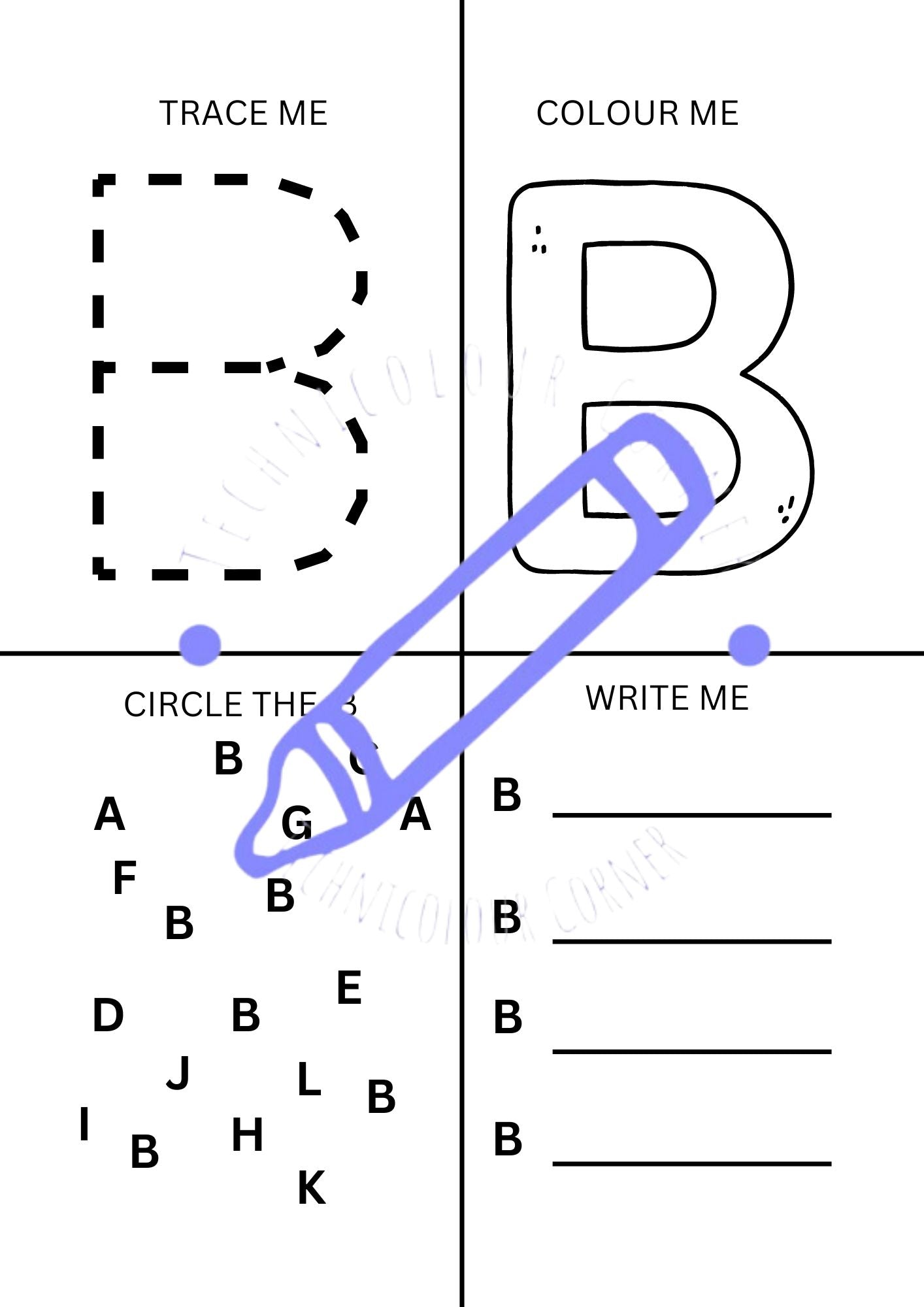 learn b worksheet