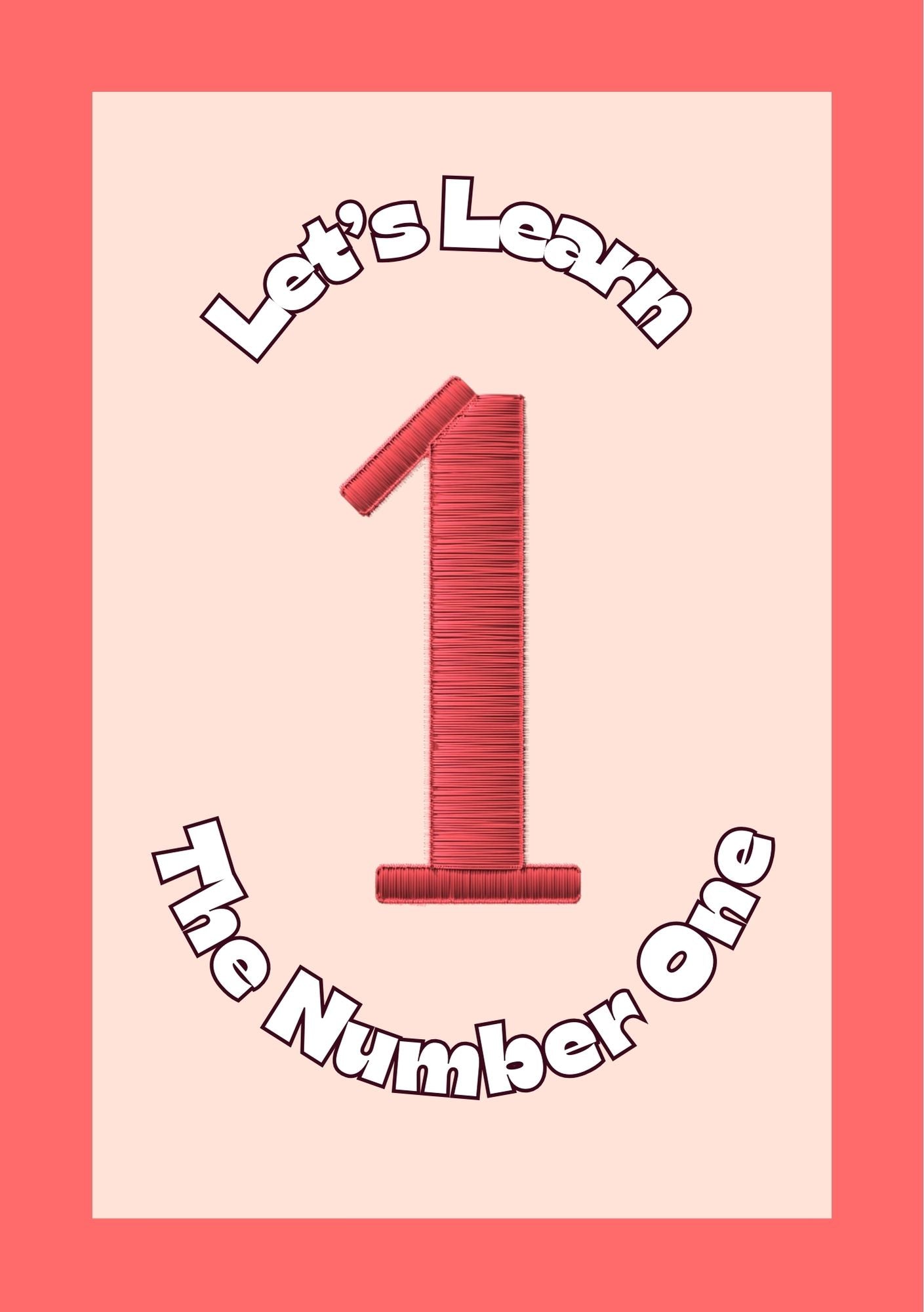 Educational book with a red number '1' and text on a pink background
