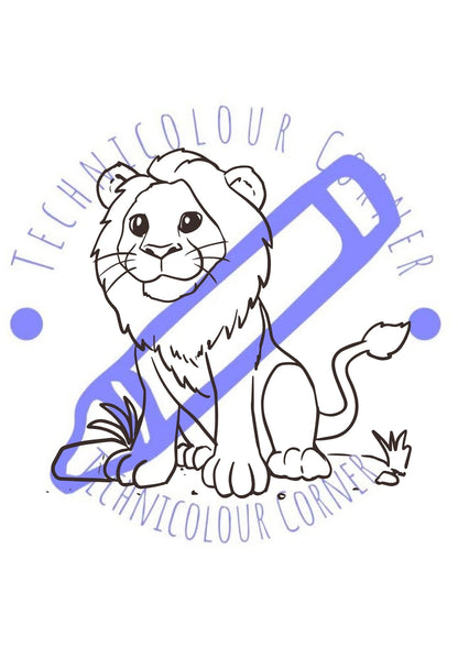lion colouring page