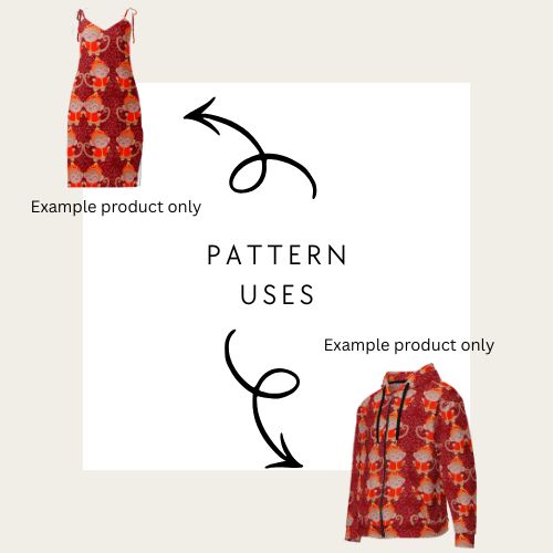 Examples of products that you can use technicolour corner's hand drawn seamless file on lunar new year of the monkey