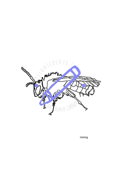 mining bee colouring page