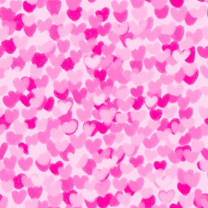 Pattern of pink hearts on a pink background