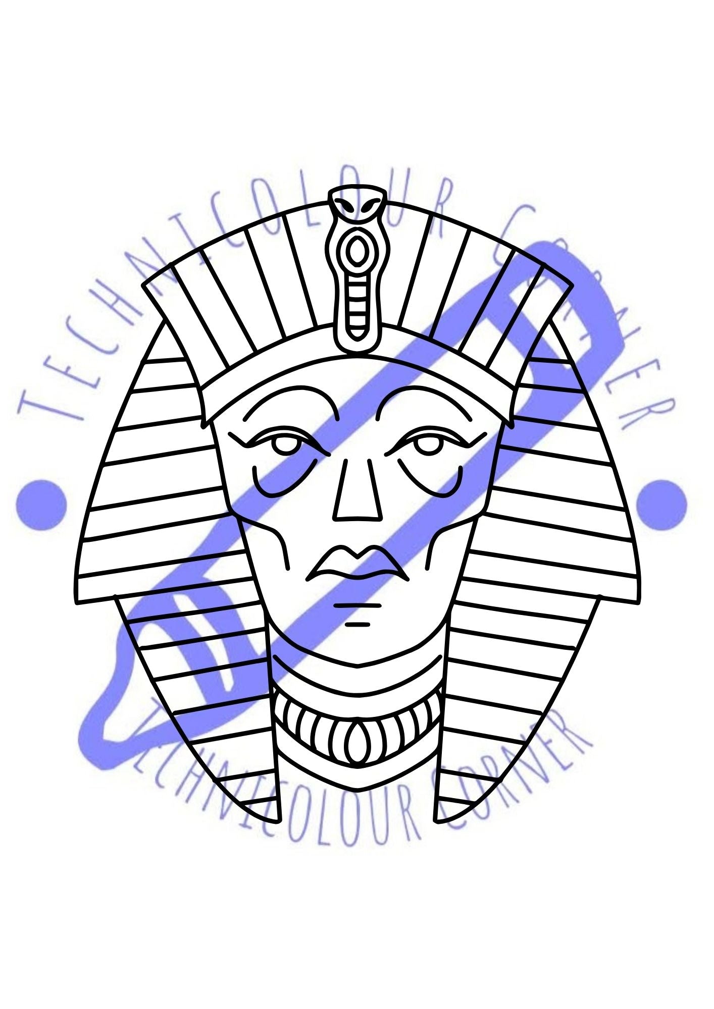 pharaoh colouring page
