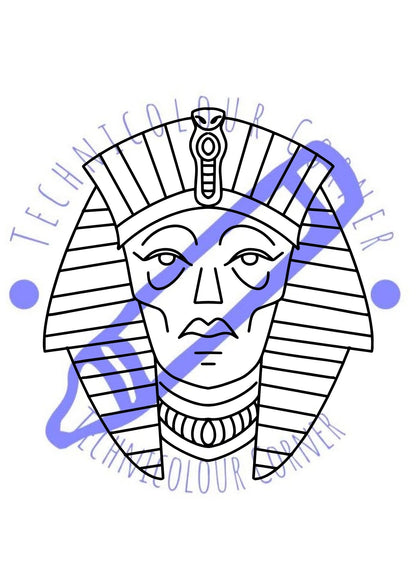 pharaoh colouring page