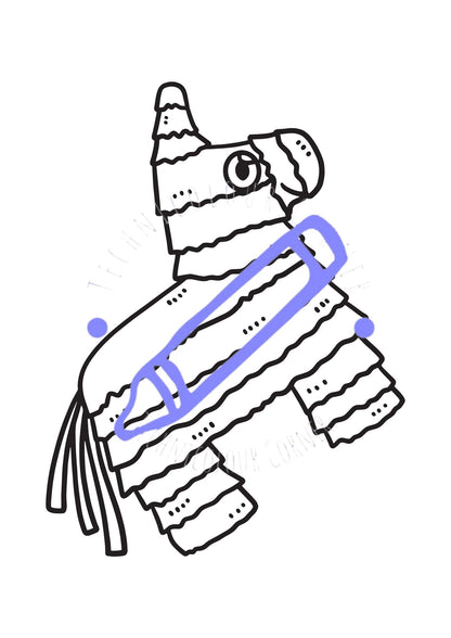 Cinco de mayo/dia de los Muertos piñata colouring page