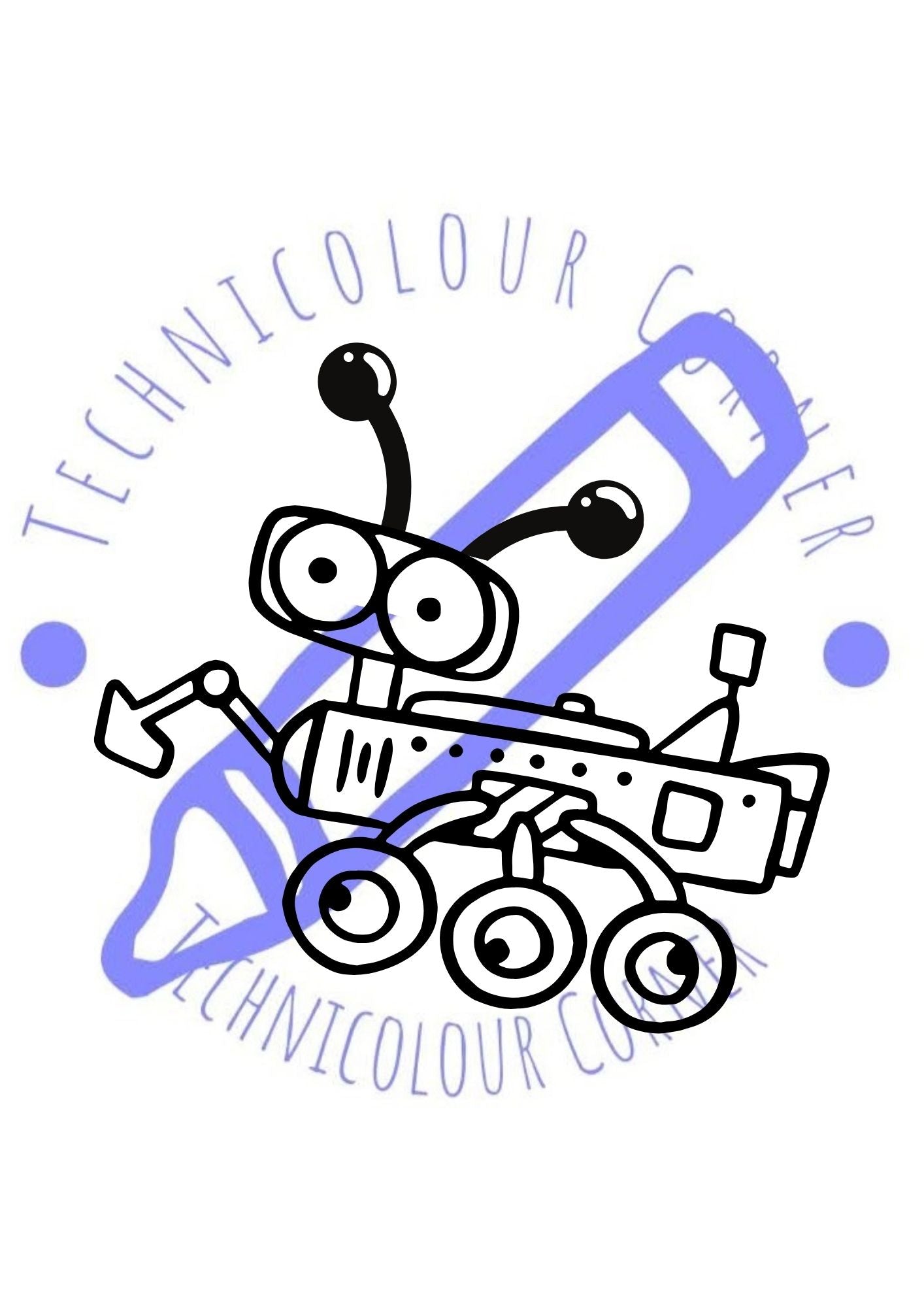 little robot colouring page