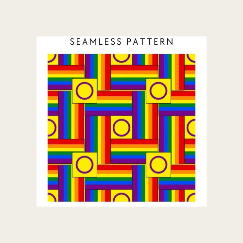 Progress  pride Flag Seamless Pattern