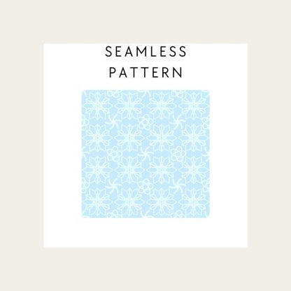 Seamless pattern with blue and white design on a beige background