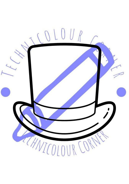 top hat colouring page