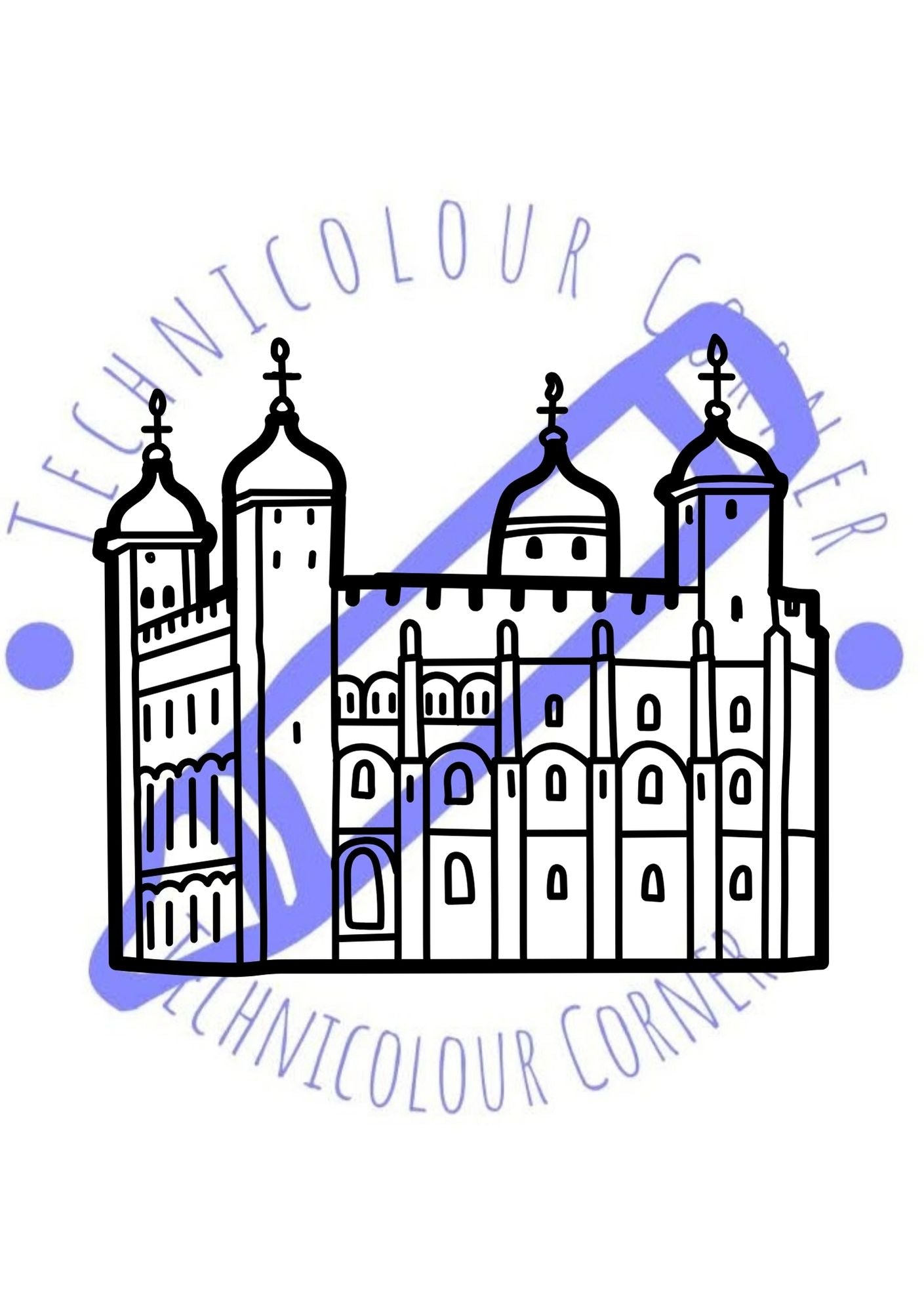 colouring page of the tower of london