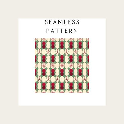 Seamless pattern with geometric shapes on a beige background