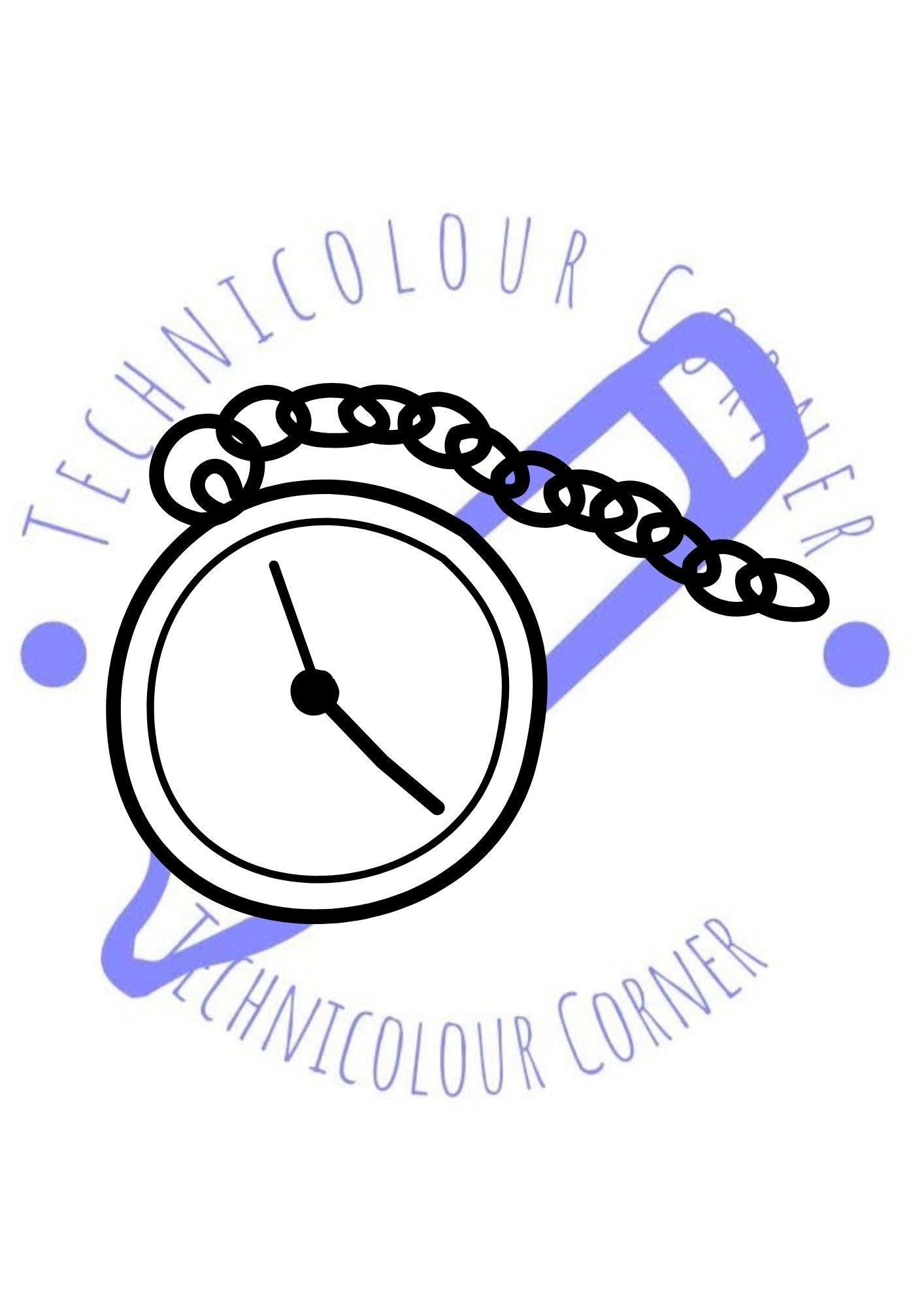 pocket watch colouring page