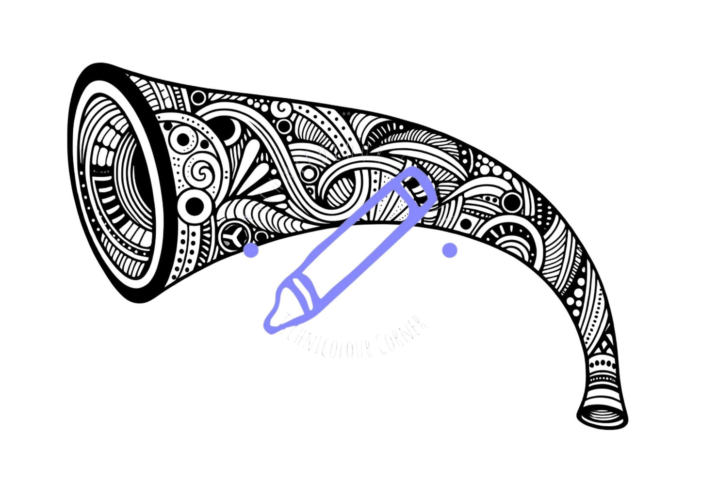 cornucopia colouring page for yom kippur